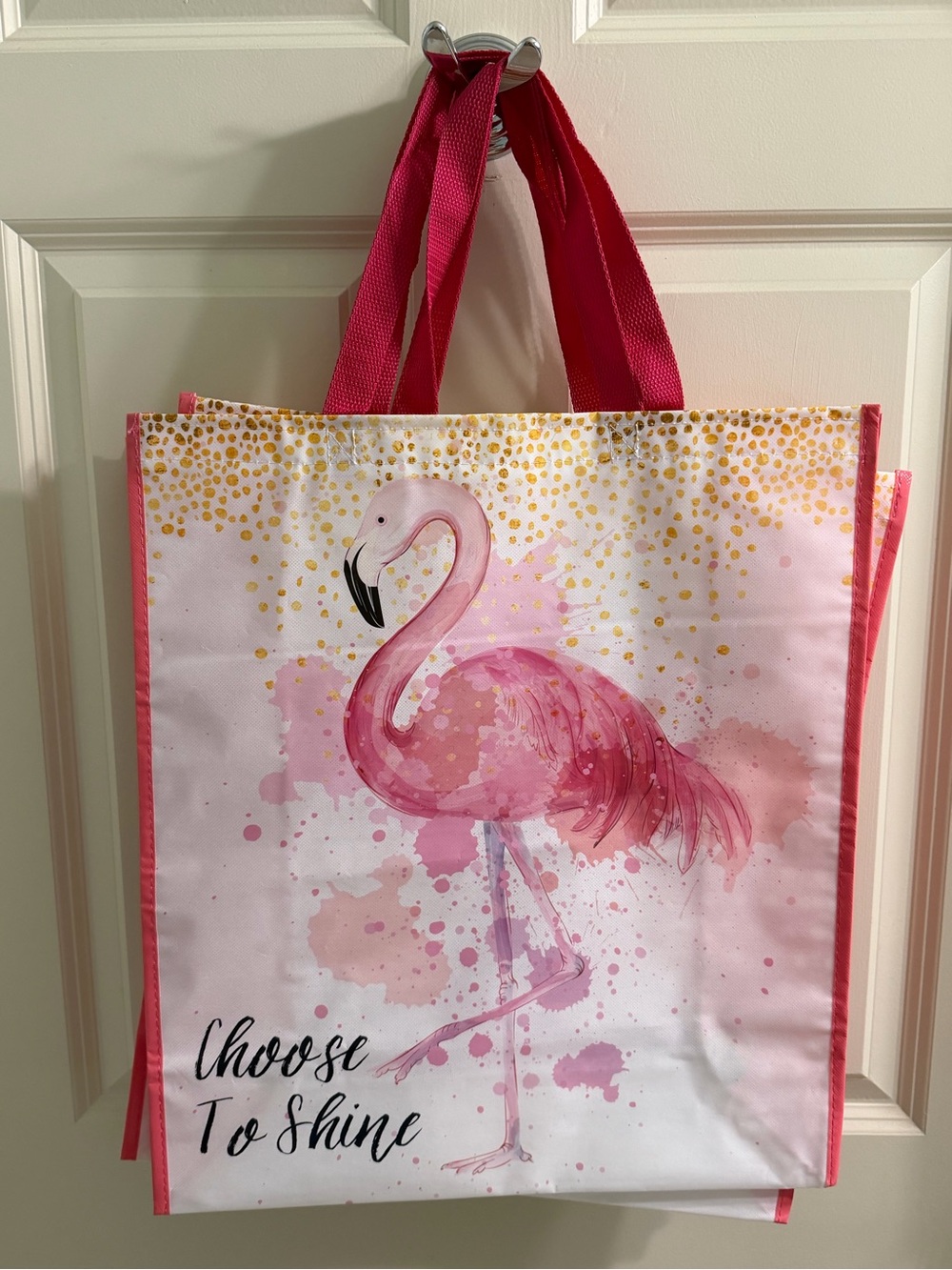 Cracker Barrel “Choose To Shine” Flamingo Reusable tote. NWOT- set of 3